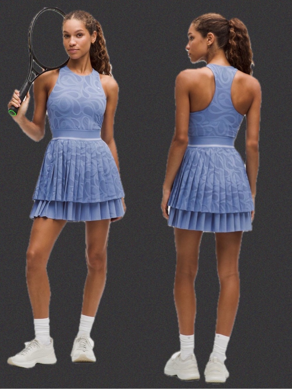 Lululemon- NWT Paisley-Mesh Pleated Tennis Dress